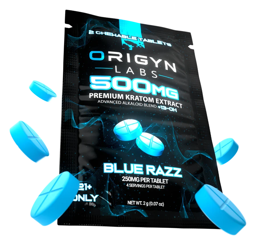 Origyn Labs Blue Razz pack, 2 chewable tablets