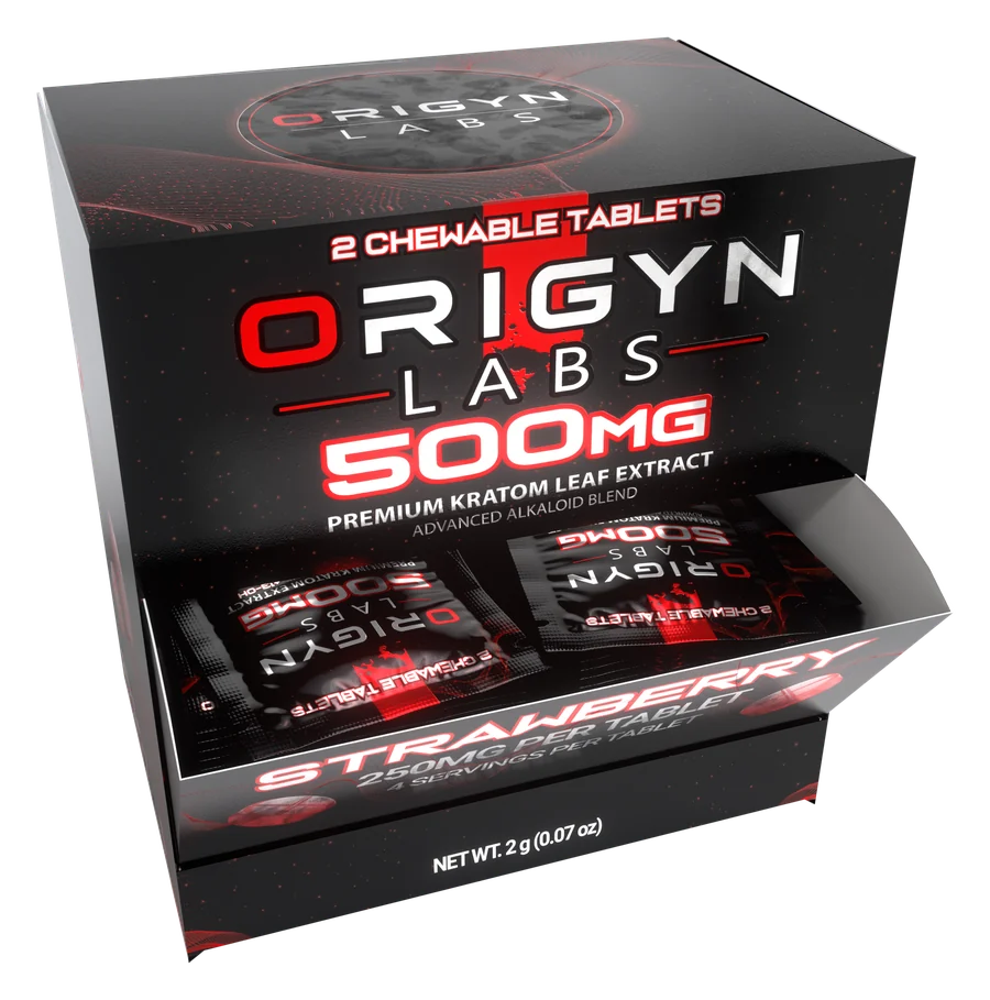 Origyn Labs Strawberry counter display, 20 packs